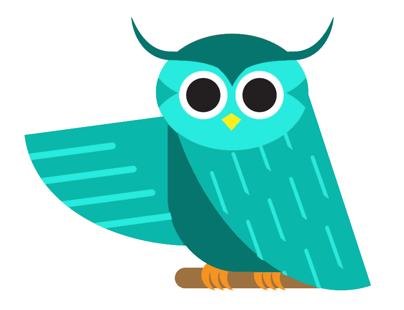 owl pointing